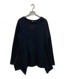 Y's（ワイズ）の古着「アシンメトリーカットソー」｜ブラック