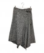 Y'sワイズ）の古着「ツイードフレアスカート」｜グレー
