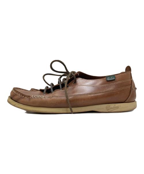 PARABOOT（パラブーツ）PARABOOT (パラブーツ) マリブレザーデッキシューズ ブラウン サイズ:8の古着・服飾アイテム