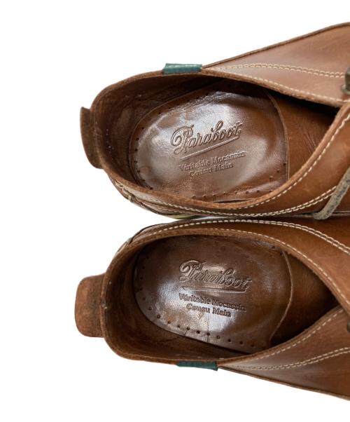PARABOOT（パラブーツ）PARABOOT (パラブーツ) マリブレザーデッキシューズ ブラウン サイズ:8の古着・服飾アイテム