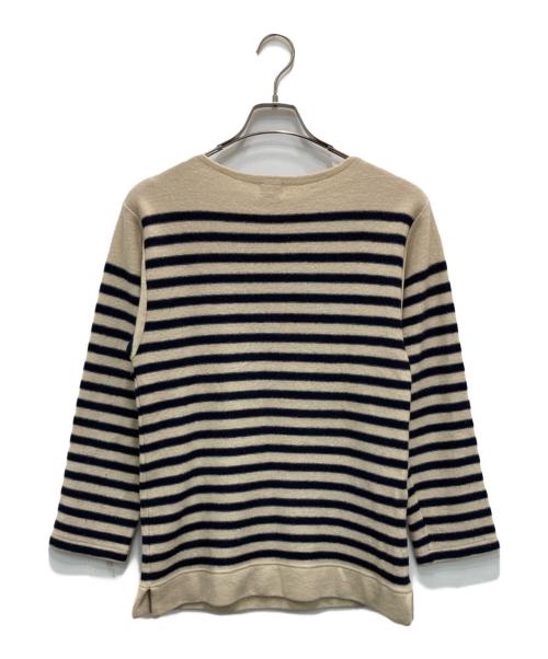 45rpm（45アールピーエム）45rpm (45アールピーエム) ボーダーニット ネイビー×ベージュ サイズ:2の古着・服飾アイテム