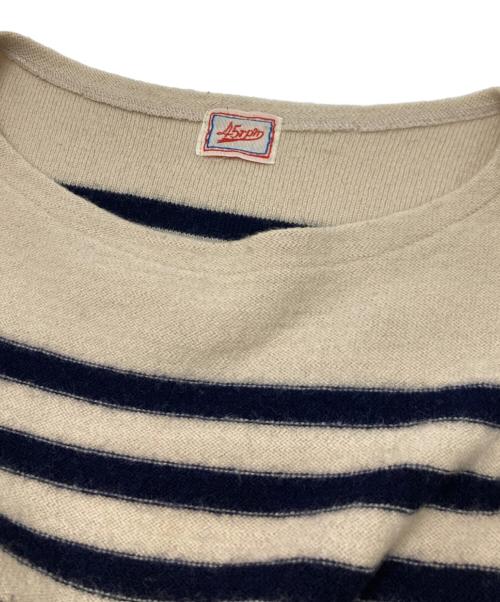 45rpm（45アールピーエム）45rpm (45アールピーエム) ボーダーニット ネイビー×ベージュ サイズ:2の古着・服飾アイテム
