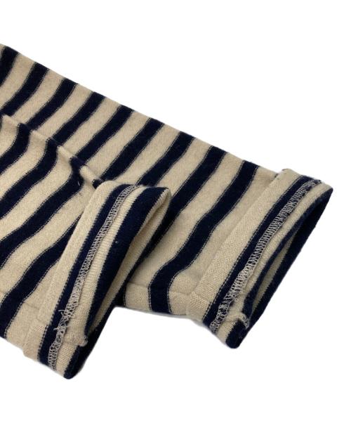 45rpm（45アールピーエム）45rpm (45アールピーエム) ボーダーニット ネイビー×ベージュ サイズ:2の古着・服飾アイテム