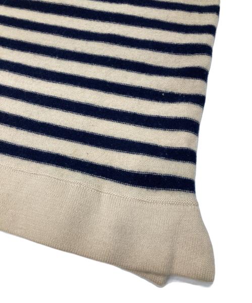 45rpm（45アールピーエム）45rpm (45アールピーエム) ボーダーニット ネイビー×ベージュ サイズ:2の古着・服飾アイテム