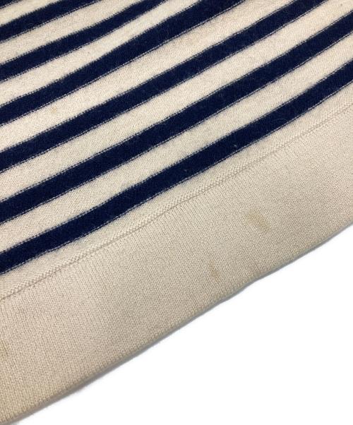 45rpm（45アールピーエム）45rpm (45アールピーエム) ボーダーニット ネイビー×ベージュ サイズ:2の古着・服飾アイテム