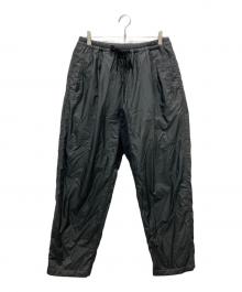 BROOXON（ブロックソン）の古着「起毛フリースナイロンパンツ」｜ブラック