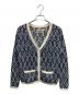 tory sport（トリースポーツ）の古着「テニスラケット柄 カーディガン」｜ネイビー