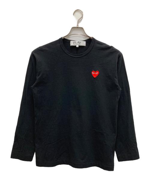 PLAY COMME des GARCONS（プレイコムデギャルソン）PLAY COMME des GARCONS (プレイコムデギャルソン) ロングスリーブカットソー ブラック サイズ:Lの古着・服飾アイテム