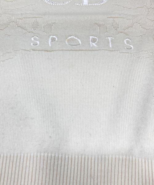 Christian Dior Sports（クリスチャン ディオールスポーツ）Christian Dior Sports (クリスチャン ディオールスポーツ) CDロゴ刺繍ニット ベージュ サイズ:Lの古着・服飾アイテム