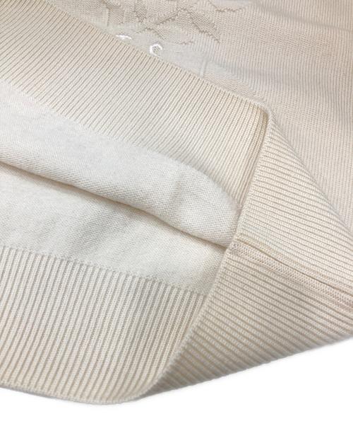 Christian Dior Sports（クリスチャン ディオールスポーツ）Christian Dior Sports (クリスチャン ディオールスポーツ) CDロゴ刺繍ニット ベージュ サイズ:Lの古着・服飾アイテム