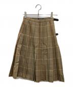 Burberry'sバーバリーズ）の古着「プリーツラップスカート」｜ベージュ