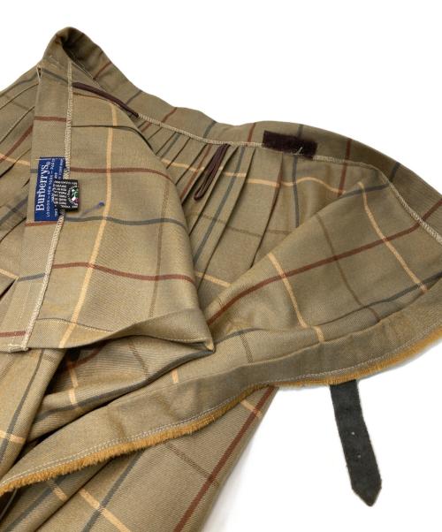 Burberry's（バーバリー）Burberry's (バーバリーズ) プリーツラップスカート ベージュ サイズ:不明(実寸参照)の古着・服飾アイテム