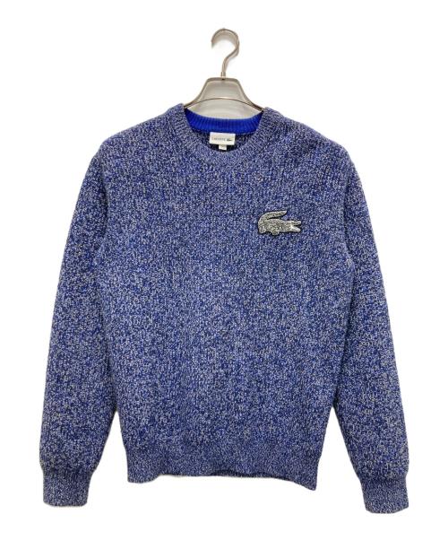 LACOSTE（ラコステ）LACOSTE (ラコステ) ワニ 刺繍ロゴ ローゲージ ニット ブルー サイズ:US Sの古着・服飾アイテム