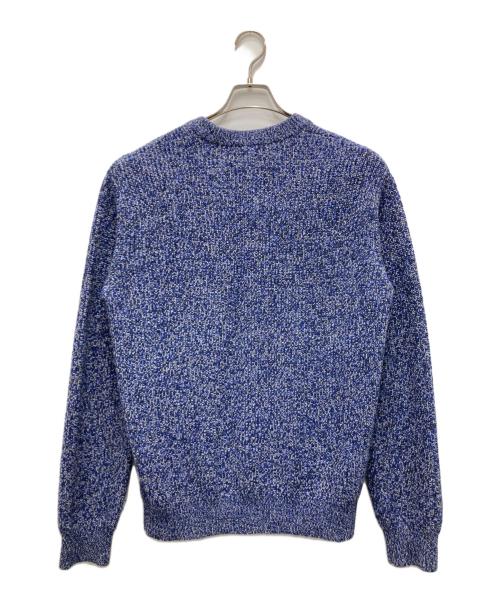 LACOSTE（ラコステ）LACOSTE (ラコステ) ワニ 刺繍ロゴ ローゲージ ニット ブルー サイズ:US Sの古着・服飾アイテム