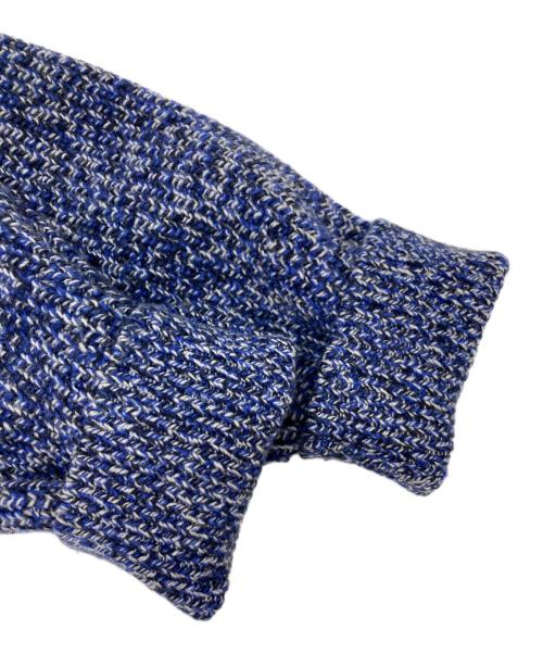 LACOSTE（ラコステ）LACOSTE (ラコステ) ワニ 刺繍ロゴ ローゲージ ニット ブルー サイズ:US Sの古着・服飾アイテム