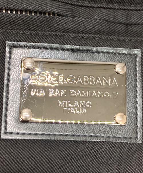 DOLCE & GABBANA（ドルチェ＆ガッバーナ）DOLCE & GABBANA (ドルチェ＆ガッバーナ) バックポケット ロゴプレート サイドライン トラックパンツ ブラック サイズ:50の古着・服飾アイテム