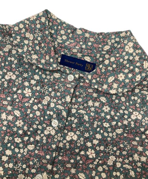 Shower Party（シャワーパーティー）Shower Party (シャワーパーティー) リバティプリントシャツワンピース グリーン サイズ:1の古着・服飾アイテム