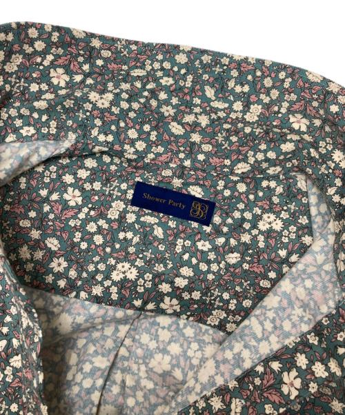 Shower Party（シャワーパーティー）Shower Party (シャワーパーティー) リバティプリントシャツワンピース グリーン サイズ:1の古着・服飾アイテム