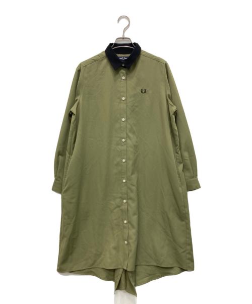 FRED PERRY（フレッドペリー）FRED PERRY (フレッドペリー) FISHTAIL SHIRTDRESS グリーン サイズ:36の古着・服飾アイテム