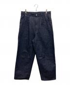 COMME des GARCONS HOMMEコムデギャルソン オム）の古着「One Tuck Denim Pants」｜インディゴ