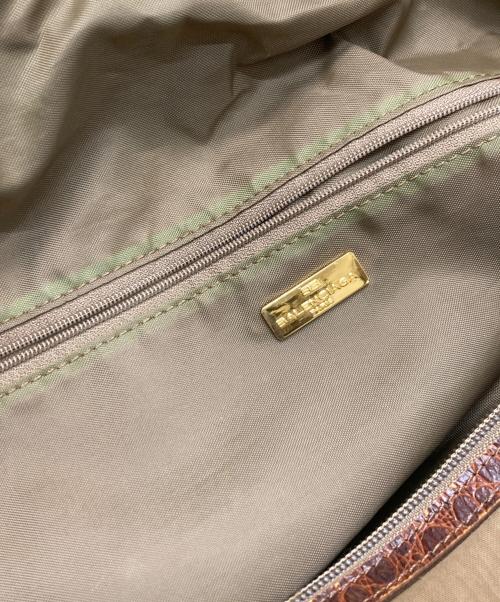 BALENCIAGA（バレンシアガ）BALENCIAGA (バレンシアガ) Bロゴミニボストンバッグ オリーブの古着・服飾アイテム