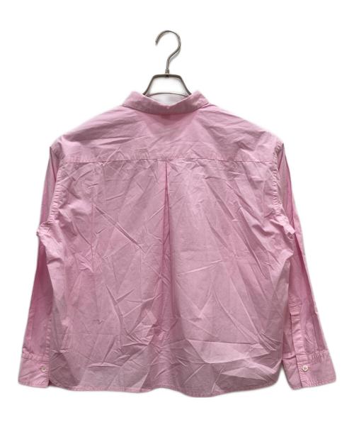 Rie miller（リエ ミラー）Rie miller (リエ ミラー) 製品染めレギュラーカラーショート丈シャツ ピンク サイズ:38の古着・服飾アイテム