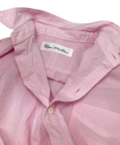 Rie miller（リエ ミラー）Rie miller (リエ ミラー) 製品染めレギュラーカラーショート丈シャツ ピンク サイズ:38の古着・服飾アイテム