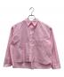 Rie miller（リエ ミラー）の古着「製品染めレギュラーカラーショート丈シャツ」｜ピンク