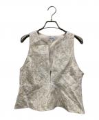 saharaサハラ）の古着「Jacquard Peplum Vest」｜アイボリー