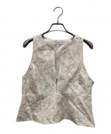 sahara（サハラ）の古着「Jacquard Peplum Vest」｜アイボリー
