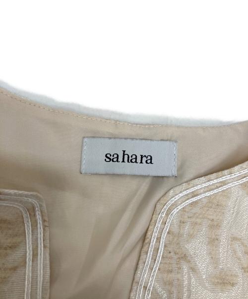 sahara（サハラ）sahara (サハラ) Jacquard Peplum Vest アイボリー サイズ:不明（実寸参照）の古着・服飾アイテム