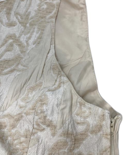 sahara（サハラ）sahara (サハラ) Jacquard Peplum Vest アイボリー サイズ:不明（実寸参照）の古着・服飾アイテム