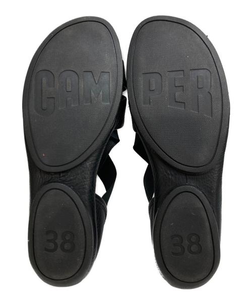 CAMPER（カンペール）CAMPER (カンペール) フラットサンダル ブラック サイズ:38の古着・服飾アイテム