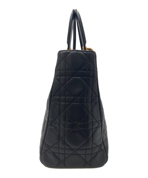 Christian Dior（クリスチャン ディオール）Christian Dior (クリスチャン ディオール) カナージュ2WAYハンドバッグ ブラックの古着・服飾アイテム