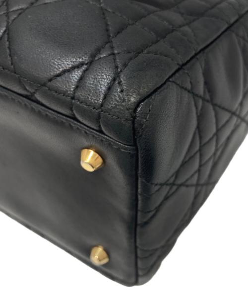 Christian Dior（クリスチャン ディオール）Christian Dior (クリスチャン ディオール) カナージュ2WAYハンドバッグ ブラックの古着・服飾アイテム