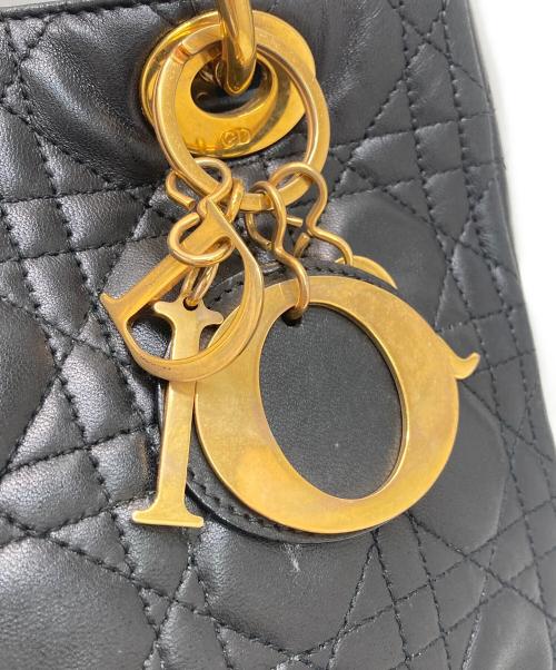 Christian Dior（クリスチャン ディオール）Christian Dior (クリスチャン ディオール) カナージュ2WAYハンドバッグ ブラックの古着・服飾アイテム