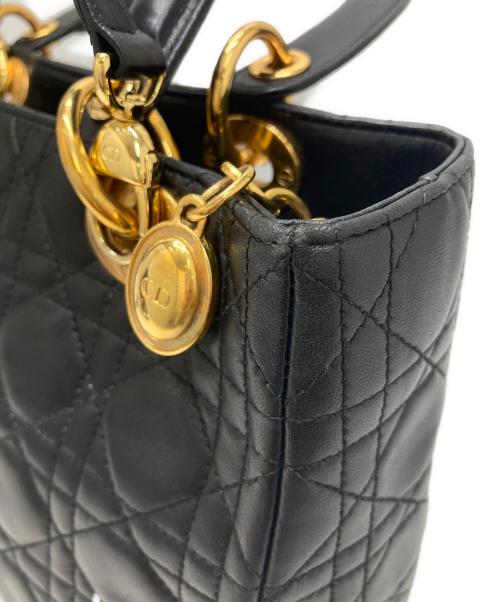 Christian Dior（クリスチャン ディオール）Christian Dior (クリスチャン ディオール) カナージュ2WAYハンドバッグ ブラックの古着・服飾アイテム