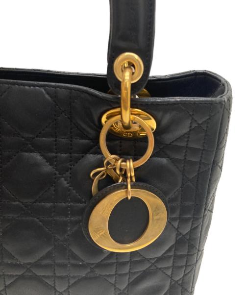 Christian Dior（クリスチャン ディオール）Christian Dior (クリスチャン ディオール) カナージュ2WAYハンドバッグ ブラックの古着・服飾アイテム