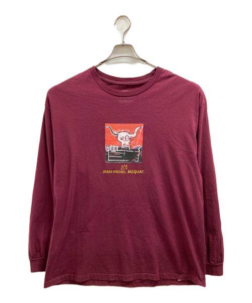 WACKO MARIA（ワコマリア）WACKO MARIA (ワコマリア) BASQUIAT (バスキア) ロングスリーブTシャツ レッド サイズ:XLの古着・服飾アイテム