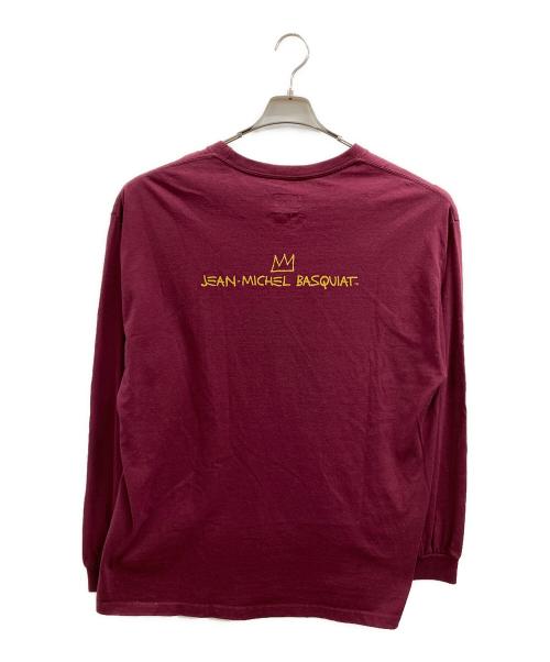 WACKO MARIA（ワコマリア）WACKO MARIA (ワコマリア) BASQUIAT (バスキア) ロングスリーブTシャツ レッド サイズ:XLの古着・服飾アイテム