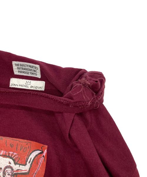 WACKO MARIA（ワコマリア）WACKO MARIA (ワコマリア) BASQUIAT (バスキア) ロングスリーブTシャツ レッド サイズ:XLの古着・服飾アイテム