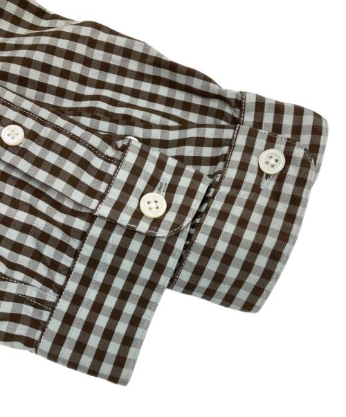 Gymphlex（ジムフレックス）Gymphlex (ジムフレックス) チェックワンピース ブラウン サイズ:14の古着・服飾アイテム