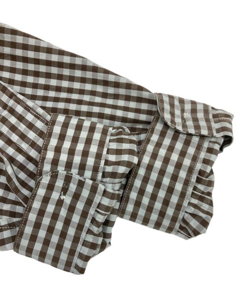 Gymphlex（ジムフレックス）Gymphlex (ジムフレックス) チェックワンピース ブラウン サイズ:14の古着・服飾アイテム