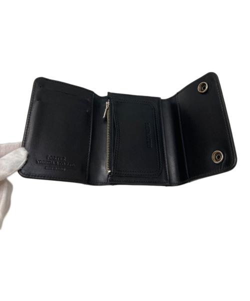 PORTER（ポーター）PORTER (ポーター) WACKO MARIA (ワコマリア) 3つ折り財布 ブラックの古着・服飾アイテム