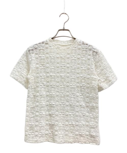machatt（マチャット）machatt (マチャット) ラッセルレーストップス ホワイト サイズ:FREEの古着・服飾アイテム