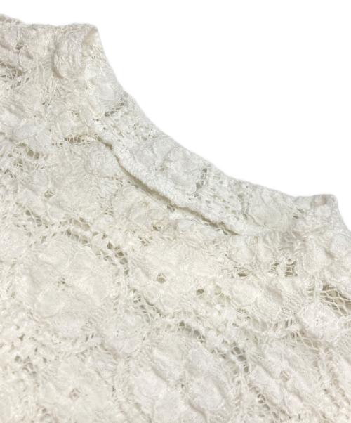 machatt（マチャット）machatt (マチャット) ラッセルレーストップス ホワイト サイズ:FREEの古着・服飾アイテム