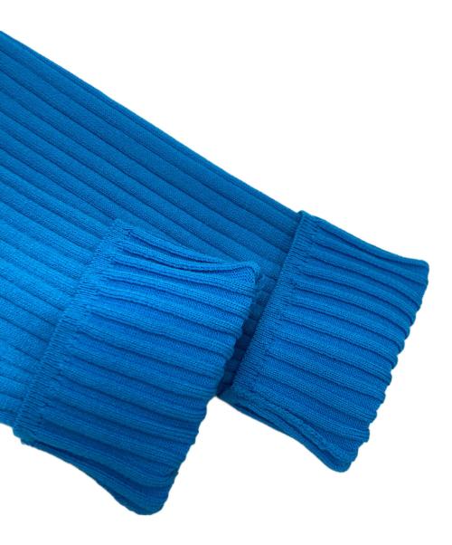 CADUNE（カデュネ）CADUNE (カデュネ) カデュネ ペプラムカーディガン ニット ブルー サイズ:36の古着・服飾アイテム