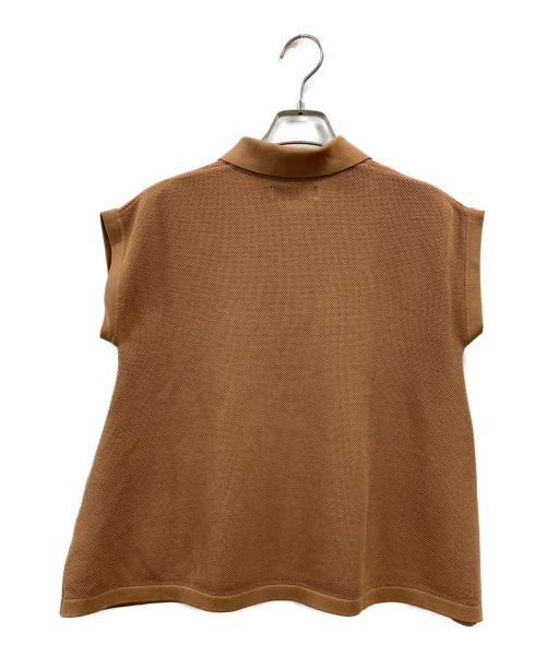 FRED PERRY（フレッドペリー）FRED PERRY (フレッドペリー) RAY BEAMS (レイ ビームス) ノースリーブフレア ポロシャツ ブラウン サイズ:UK10の古着・服飾アイテム