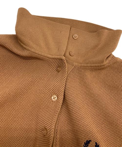 FRED PERRY（フレッドペリー）FRED PERRY (フレッドペリー) RAY BEAMS (レイ ビームス) ノースリーブフレア ポロシャツ ブラウン サイズ:UK10の古着・服飾アイテム