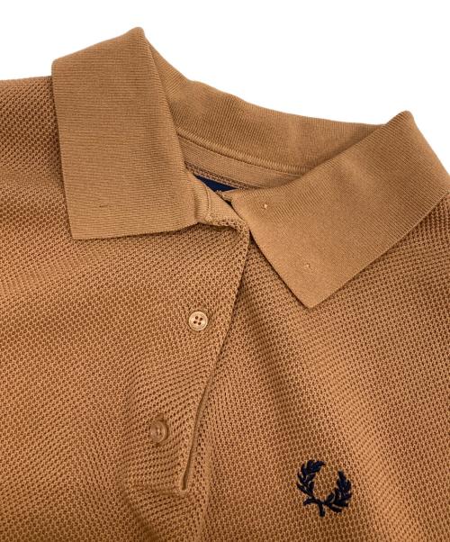 FRED PERRY（フレッドペリー）FRED PERRY (フレッドペリー) RAY BEAMS (レイ ビームス) ノースリーブフレア ポロシャツ ブラウン サイズ:UK10の古着・服飾アイテム